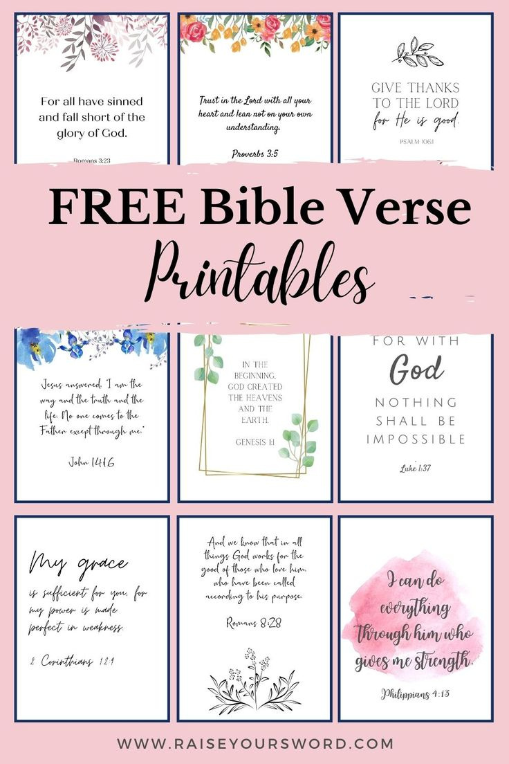 Free Printable Bible Verses for Printable Bible Verses Free