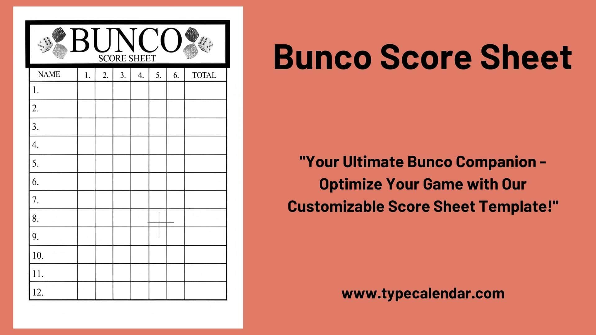 Free Printable Bunco Score Sheet Templates [Pdf, Word] within Free Printable Bunco Score Sheets Word Document