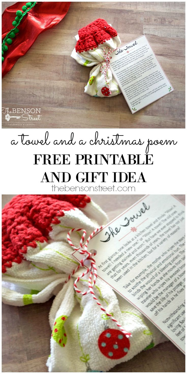 Free Printable Christmas Towel Story + Gift Idea inside Christmas Towel Poem Free Printable