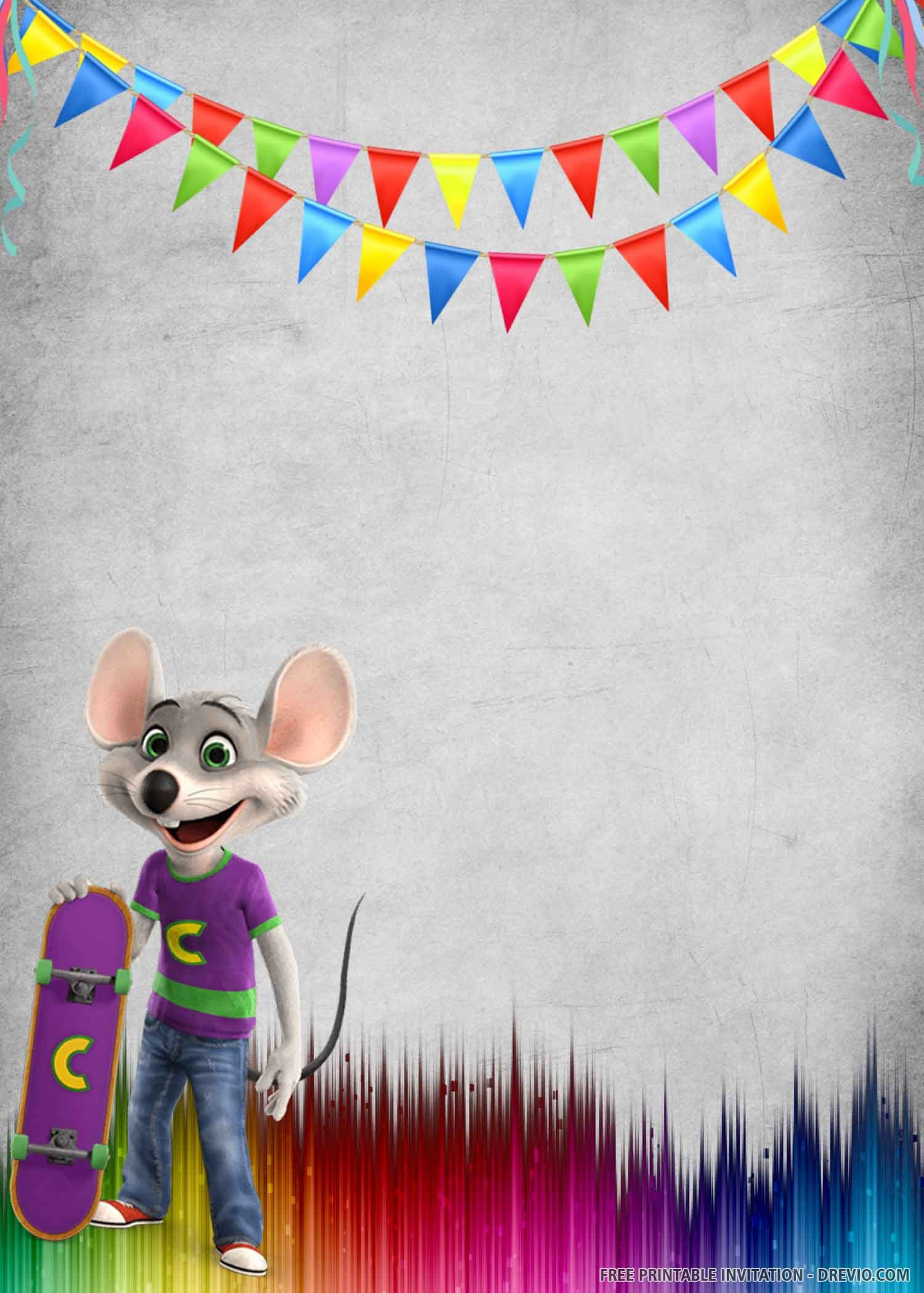 Free Printable) – Chuck E Cheese Birthday Invitation Template inside Free Chuck E Cheese Printable Invitations