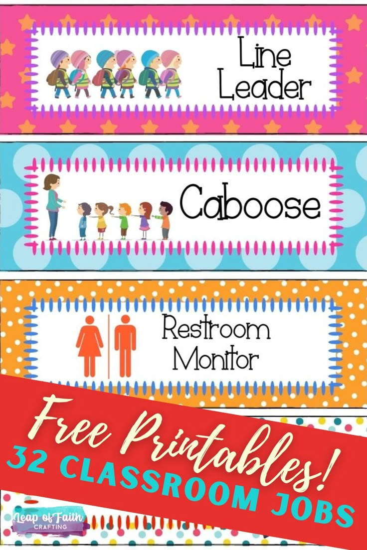 Free Printable Classroom Jobs Pdf To Use Now! in Free Printable Classroom Jobs For Preschool