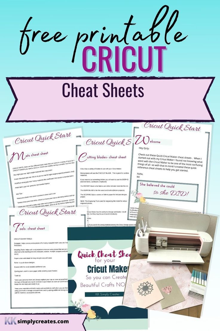 Free Printable Cricut Cheat Sheets For Beginners pertaining to Beginner Free Printable Cricut Cheat Sheets