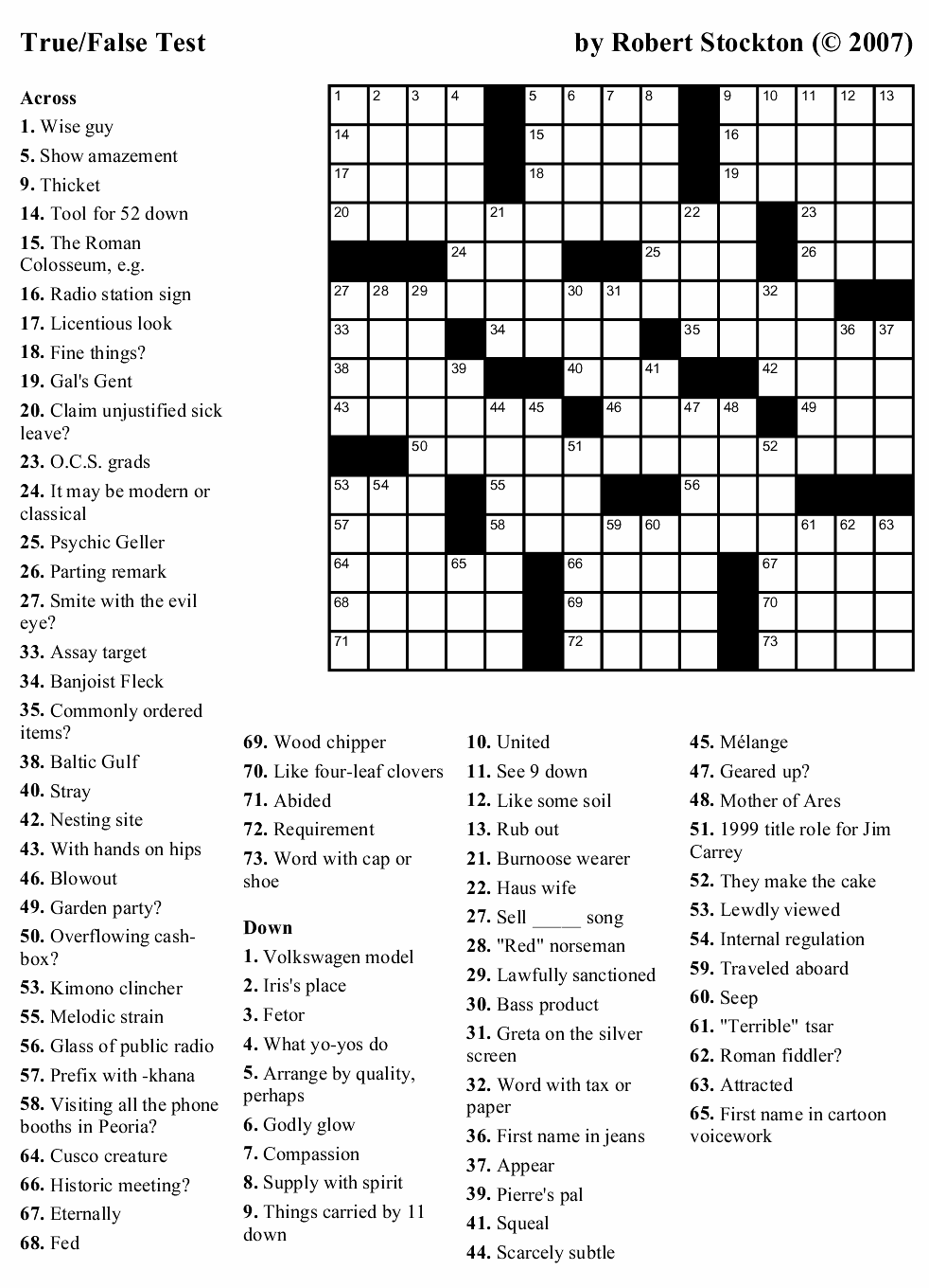 Free Printable Crossword Puzzles Mirroreyes - Printable in Printable Crossword Puzzles Mirroreyes