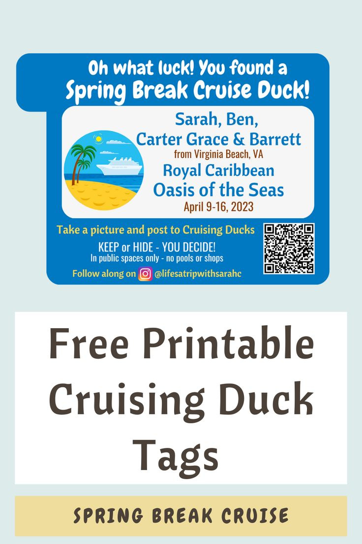 Free Printable Cruising Duck Tags in Printable Editable Free Printable Cruising Duck Tags