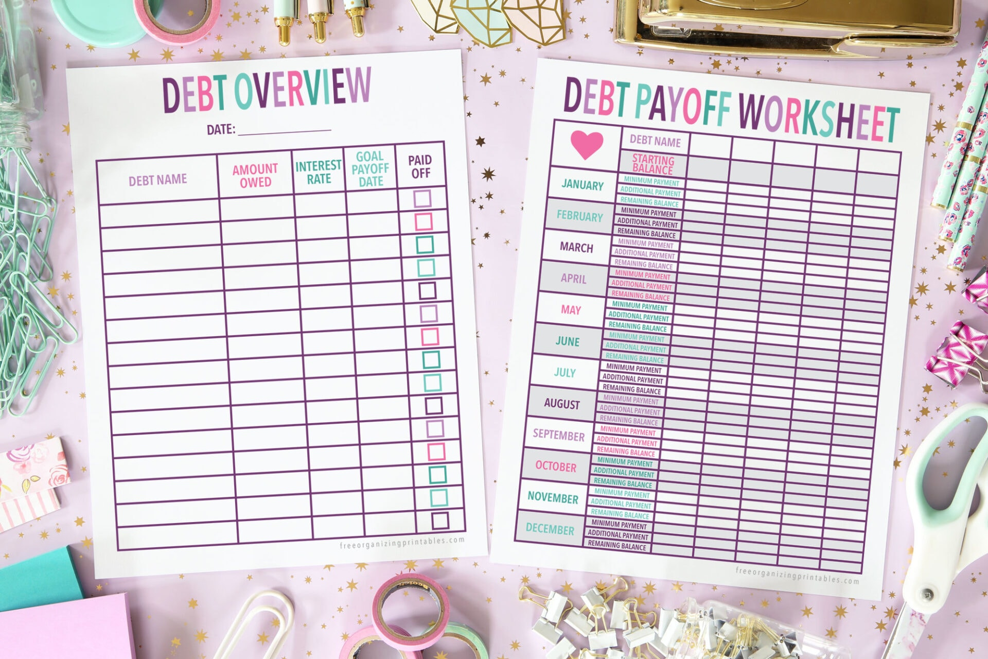 Free Printable Debt Payoff Planner | Free Organizing Printables for Debt Payoff Printable Free