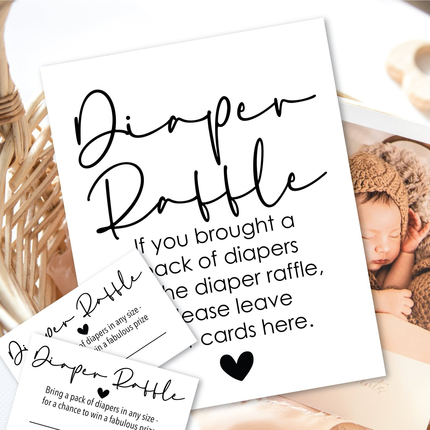 Free Printable Diaper Raffle Game Sign And Cards - Digital pertaining to Free Printable Diaper and Wipe Raffle