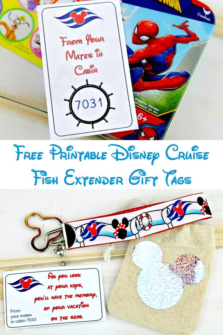 Free Printable Disney Cruise Fish Extender Gift Tags for Free Printable Fish Extender Tags