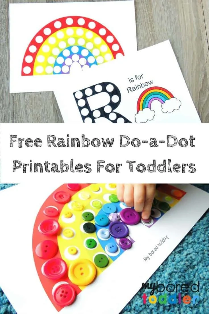 Free Printable Do-A-Dot Rainbow Activity - My Bored Toddler with regard to Free Printable Rainbow Dot Marker Printable