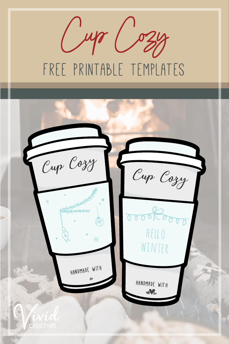 Free Printable ❘ Handmade Cup Cozy Display for Free Printable Coffee Cup Cozy Template