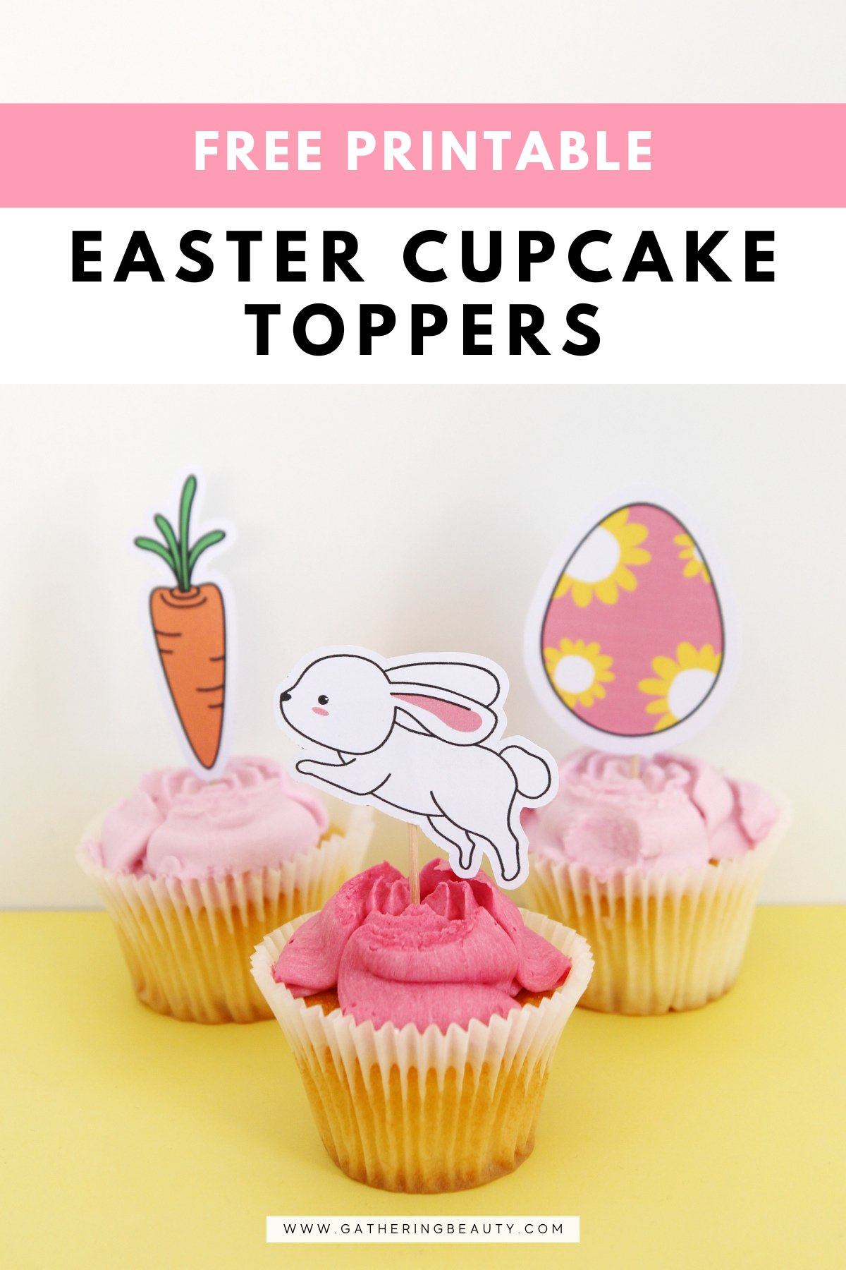 Free Printable Easter Cupcake Toppers — Gathering Beauty with regard to Free Printable Easter Cupcake Toppers