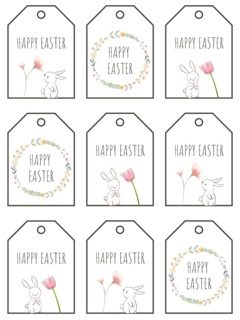 Free Printable Easter Gift Tag Designs For Every Bunny - For Hope pertaining to Free Easter Tags Printables