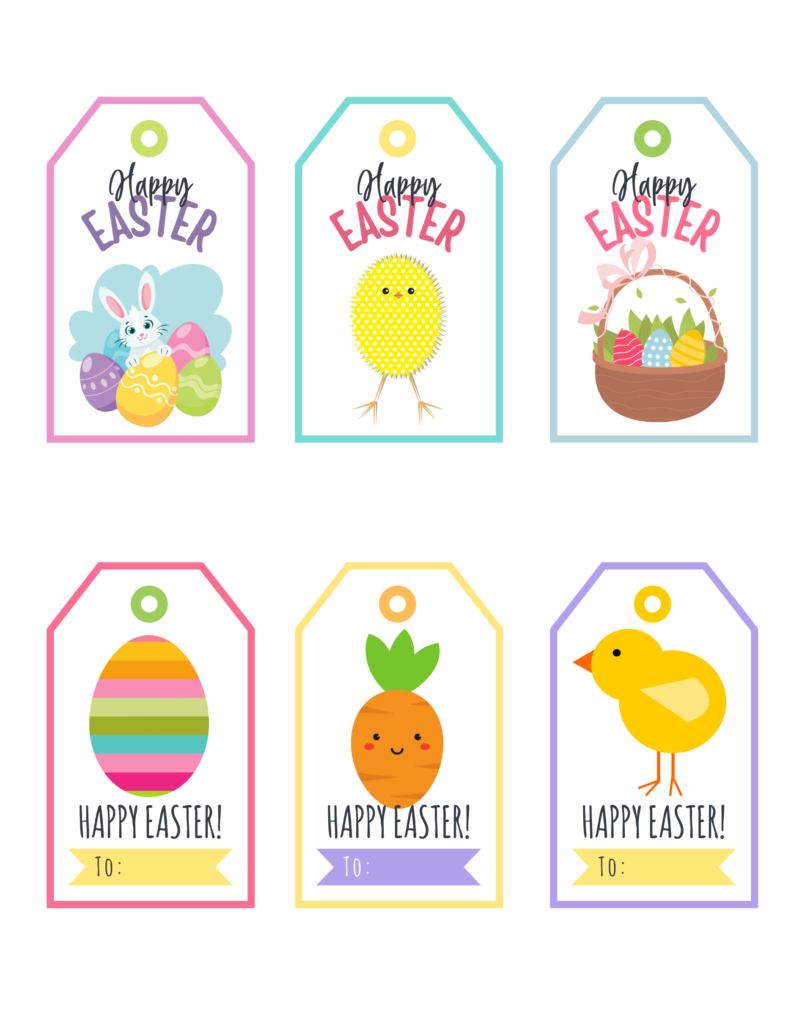 Free Printable Easter Gift Tags | Baking You Happier in Free Printable Happy Easter Tags