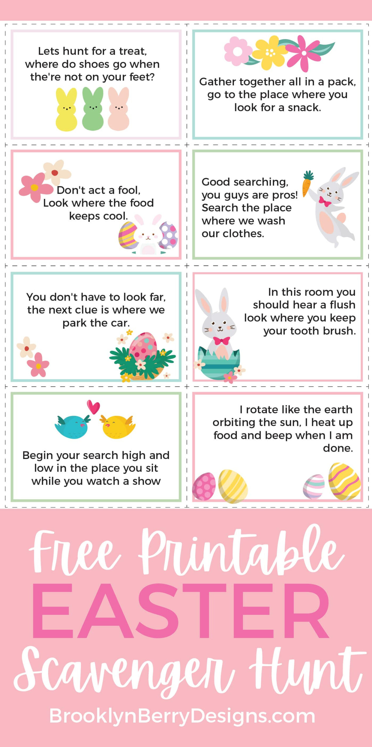 Free Printable Easter Scavenger Hunt - Brooklyn Berry Designs within Free Printable Easter Basket Scavenger Hunt