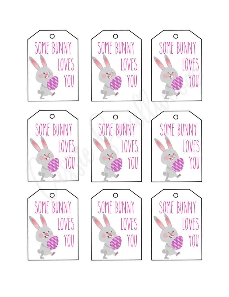 Free Printable Easter Tags {20 Unique Designs} - Cassie Smallwood in Free Printable Happy Easter Tags