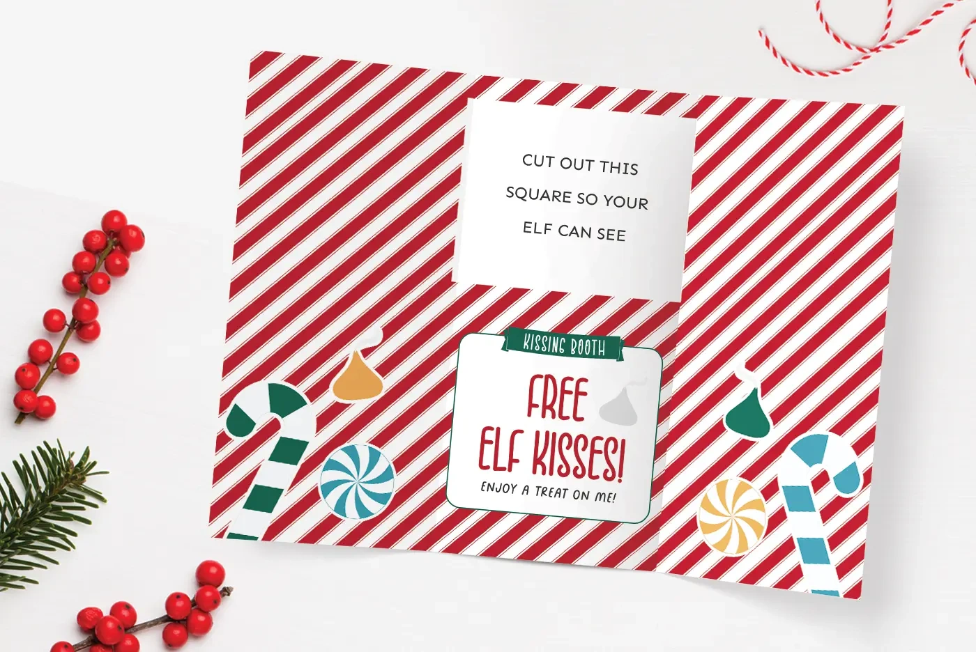 Free Printable Elf On The Shelf Kissing Booth - Favorite Printables throughout Free Elf Kissing Booth Printable