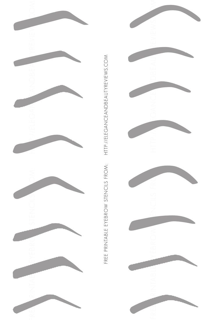 Free Printable Eyebrow Stencils with regard to Printable Eyebrow Stencils Free