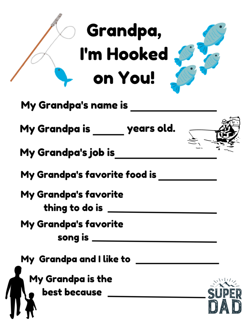 Free Printable Father&amp;#039;S Day Questionnaire throughout Grandpa Questionnaire Free Printable