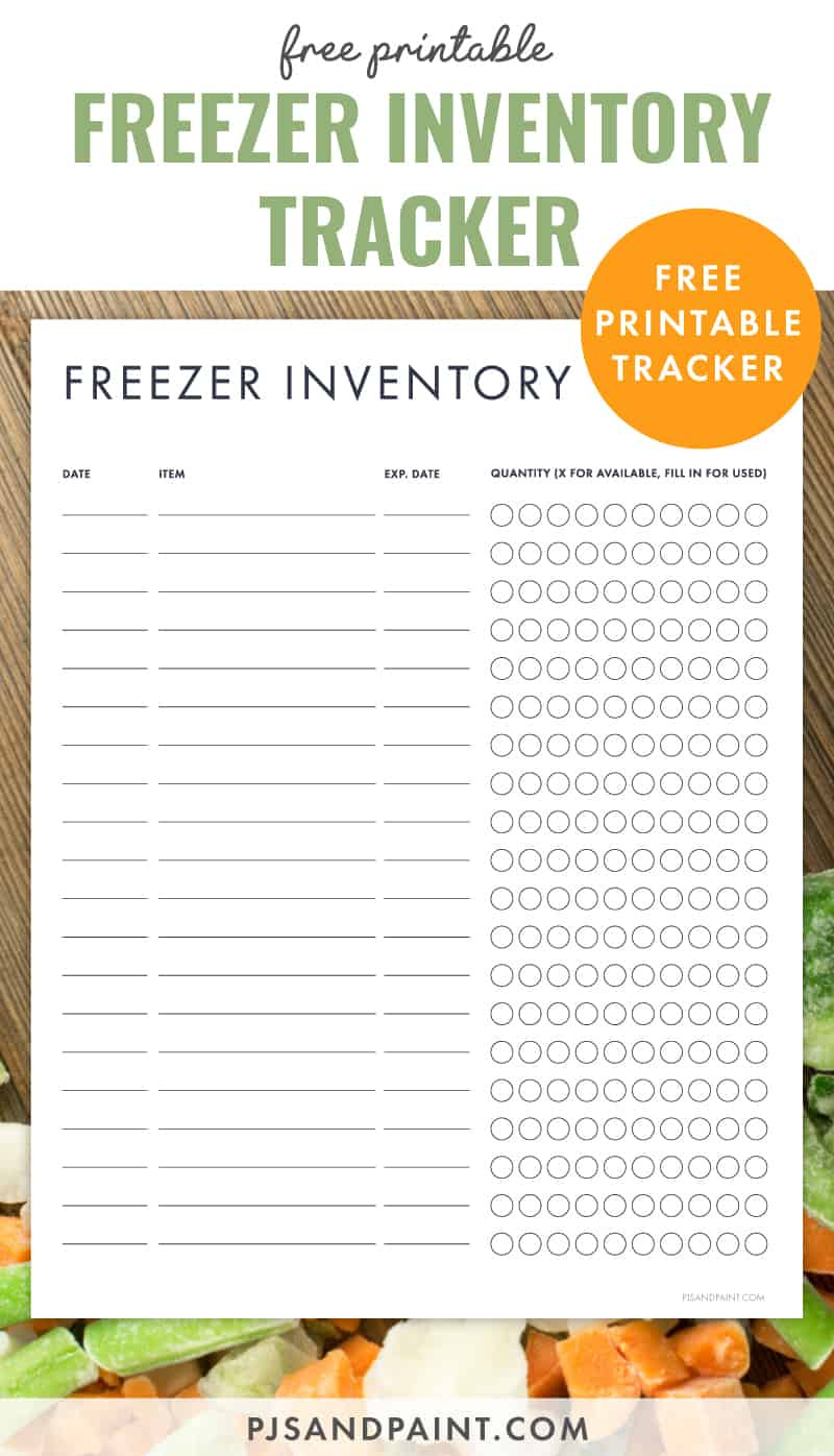 Free Printable Freezer Inventory Tracker - Pjs And Paint throughout Free Printable Freezer Inventory Sheet