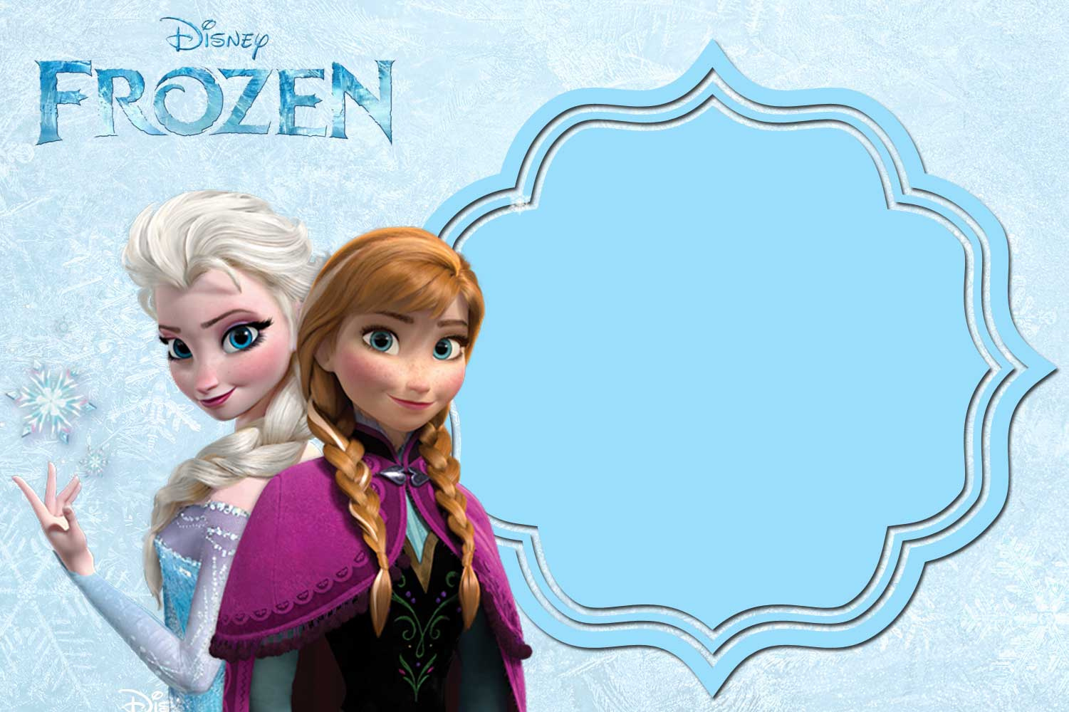 Free Printable Frozen Anna And Elsa Invitation Templates for Free Frozen Birthday Invitation Printables