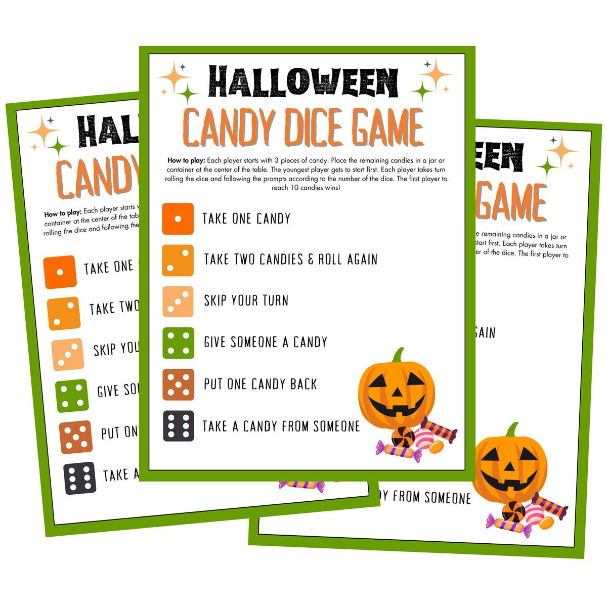 Free Printable Halloween Candy Dice Game For Kids - Scattered regarding Candy Dice Game Free Printable