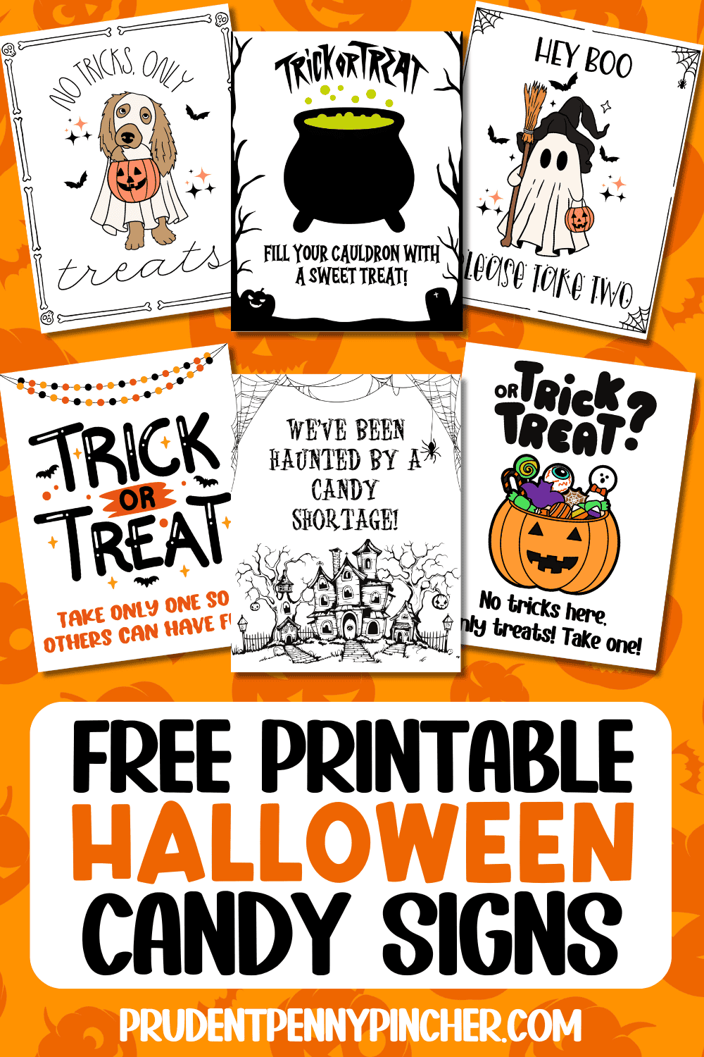 Free Printable Halloween Candy Signs - Prudent Penny Pincher pertaining to Halloween Candy Sign Printable Free