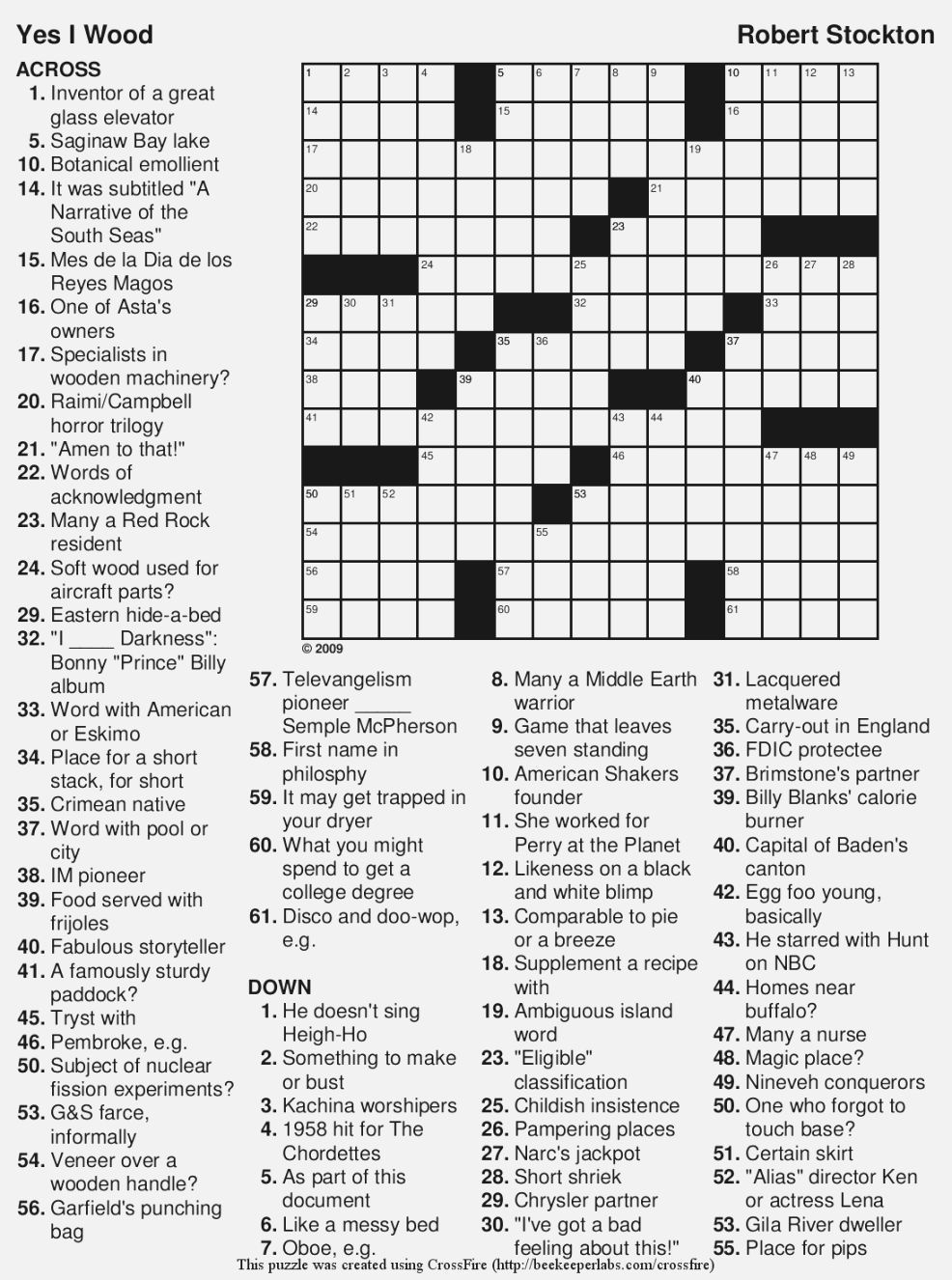 Free Printable Large Print Crossword Puzzles - Printable Crossword within Printable Large Print Crosswords