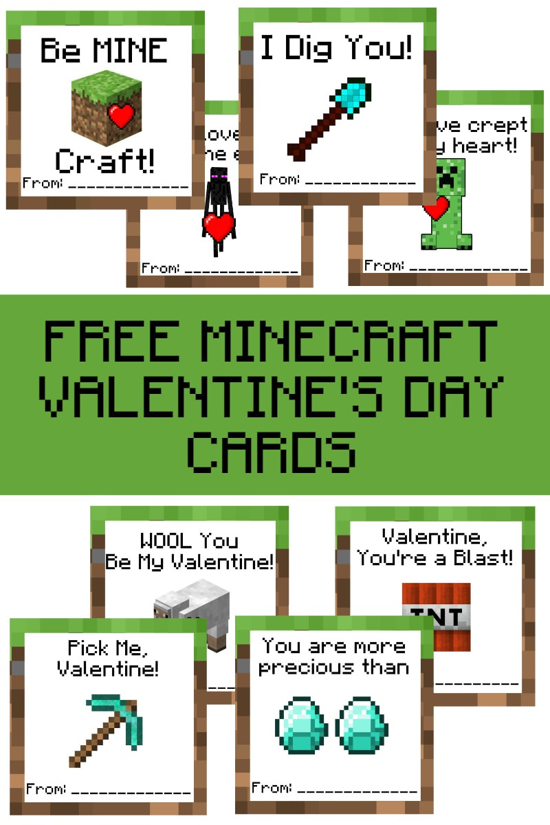 Free Printable Minecraft Valentine&amp;#039;S Day Cards - A Grande Life for Minecraft Valentine Cards Printable Free