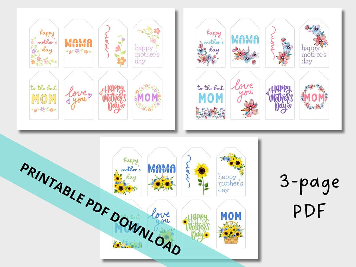 Free Printable Mother&amp;#039;S Day Gift Tags - Aubree Originals inside Free Printable Mother&amp;amp;#039;s Day Tags