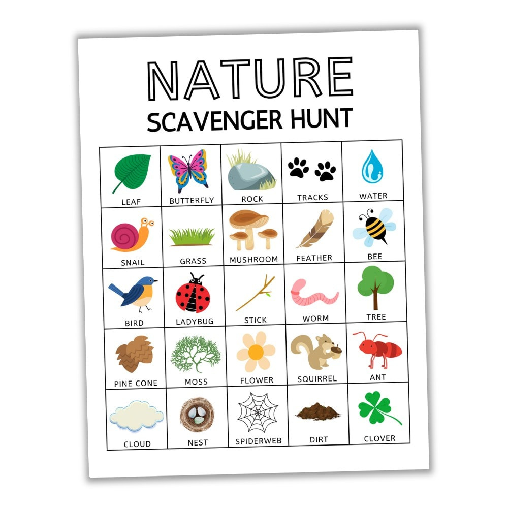 Free Printable Nature Scavenger Hunt For Kids - The Craft-At-Home inside Free Printable Nature Scavenger Hunt