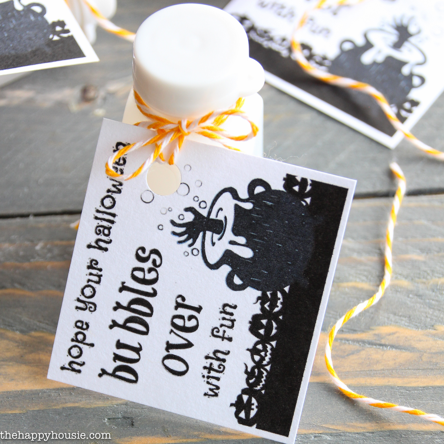 Free Printable Non-Candy Halloween Treat Labels For Bubbles | The in Free Printable Bubble Tags