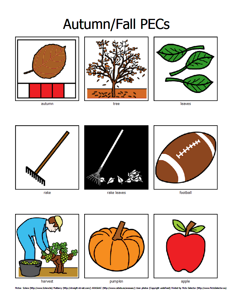 Free Printable Pecs For Fall/Autumn | Wordsofhisheart inside Free Printable Pecs Cards For Autism