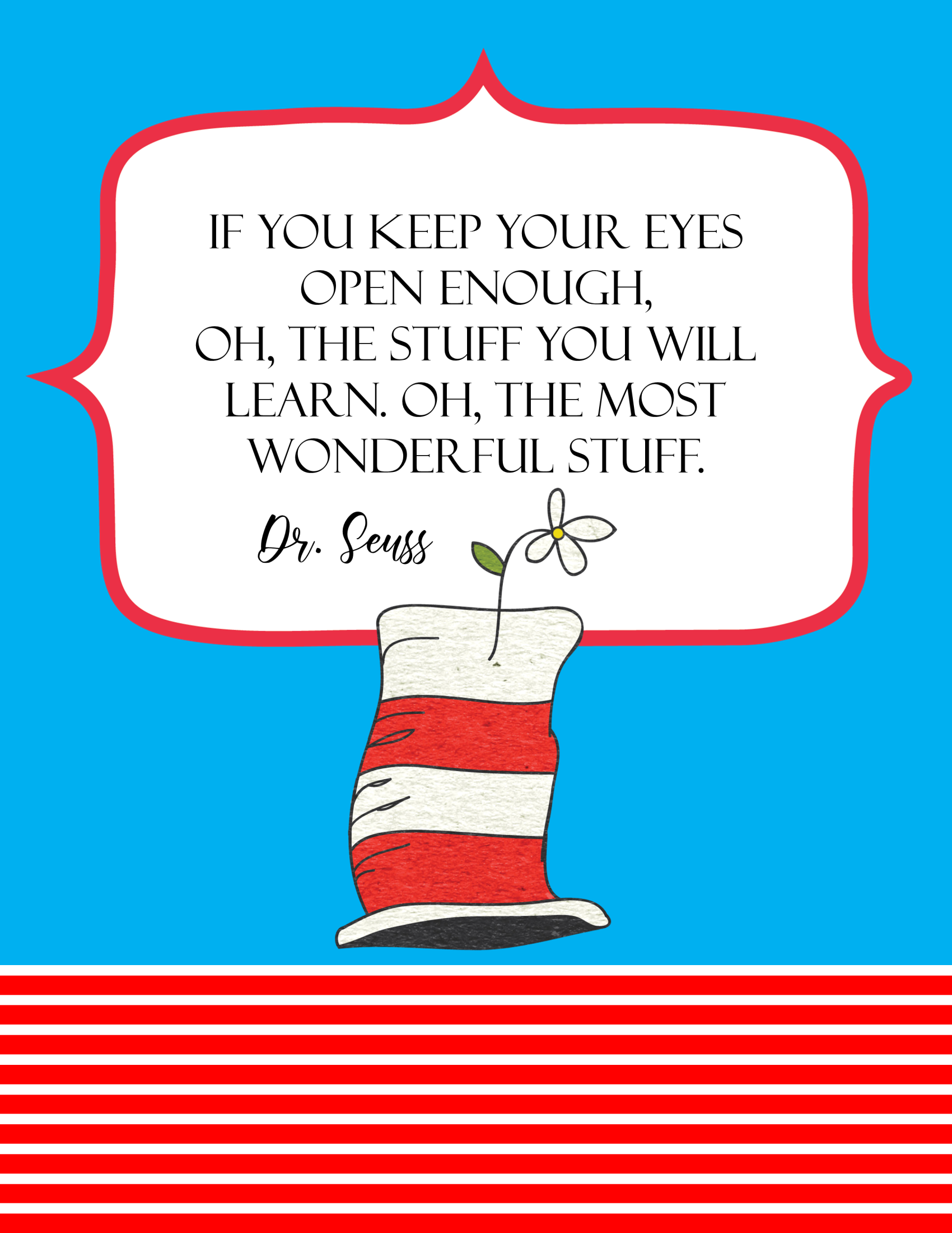 Free Printable Posters With Dr Seuss Quotes For Kids for Dr Seuss Quotes Free Printables