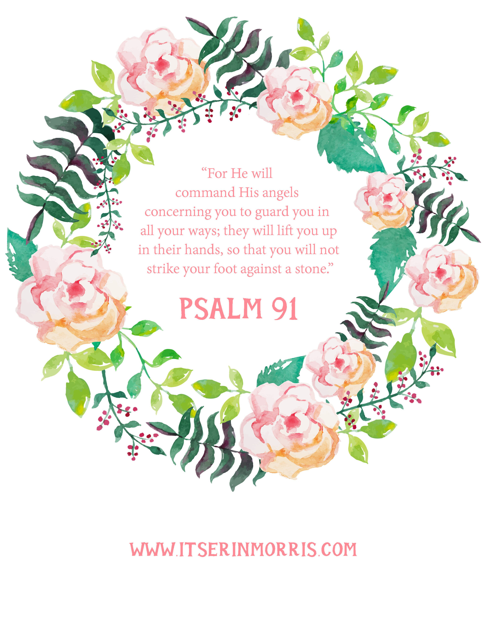 Free Printable | Psalm 91 — Erin Morris in Free Printable Psalm 91