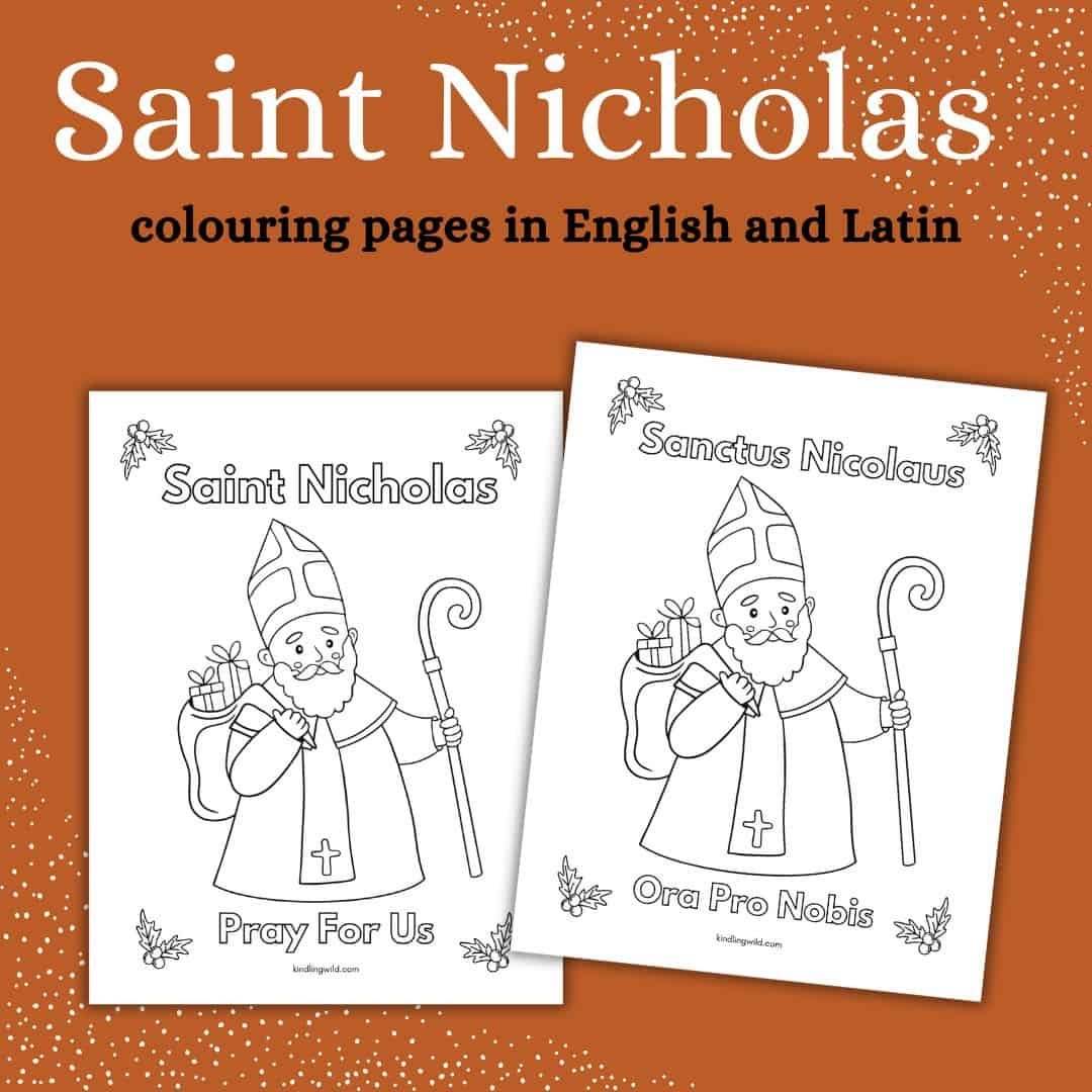 Free Printable Saint Nicholas Colouring Page - Kindling Wild inside Free St Nicholas Printables