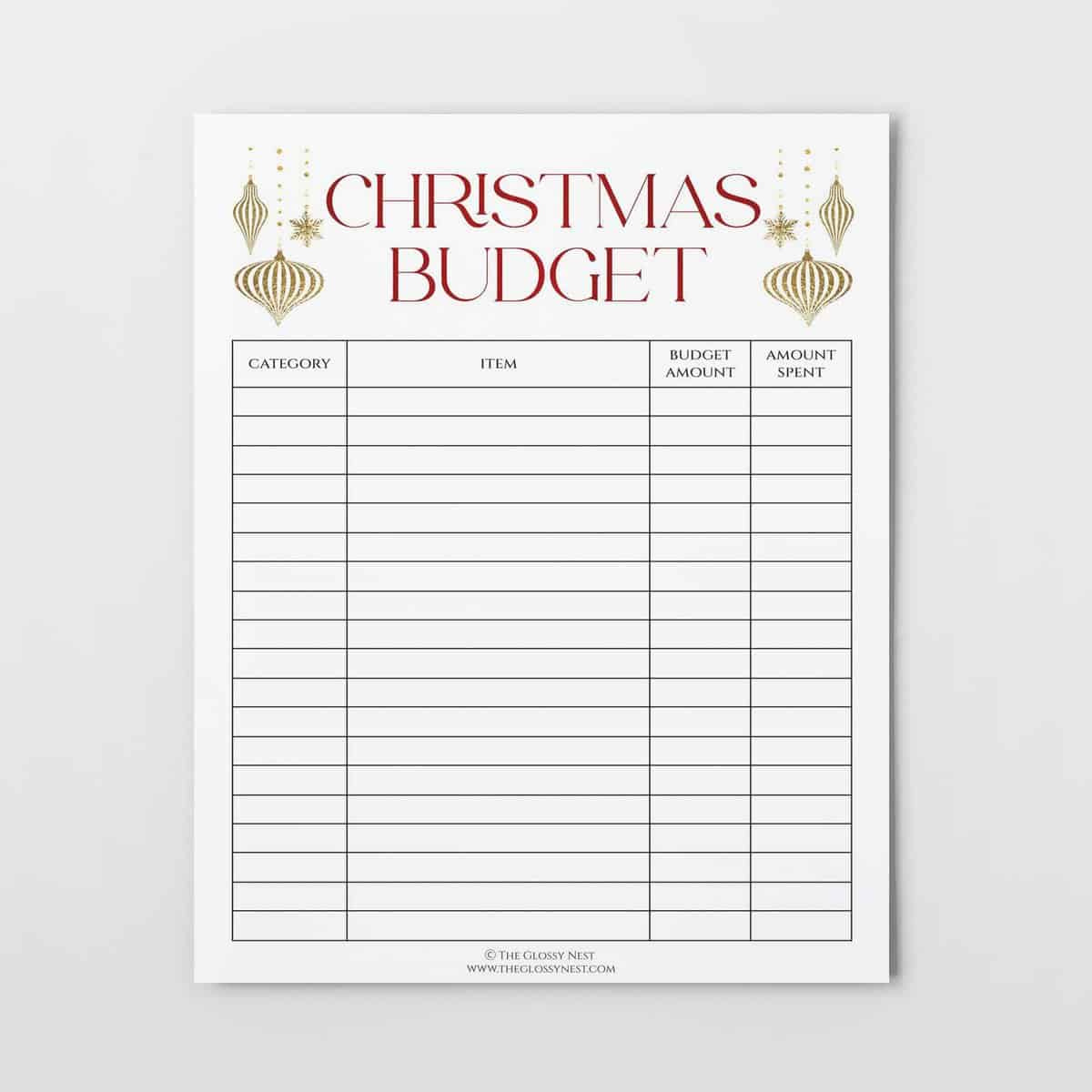 Free Printable!} Save Money With This Christmas Budget Printable inside Free Printable Christmas Budget Planner