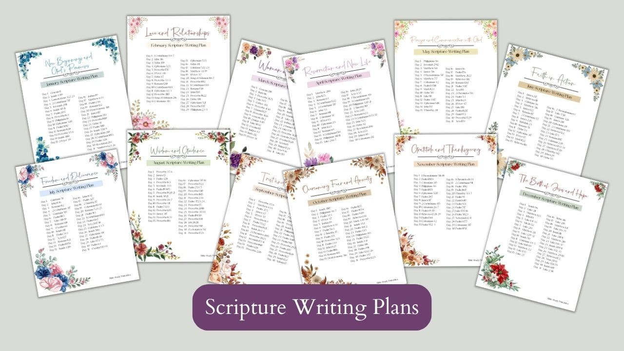 Free Printable Scripture Writing Plans with Free Printable Scripture Writing Plans