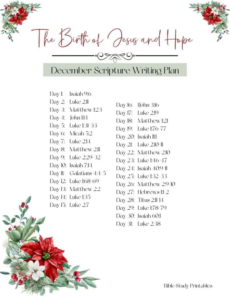 Free Printable Scripture Writing Plans with Free Printable Scripture Writing Plans