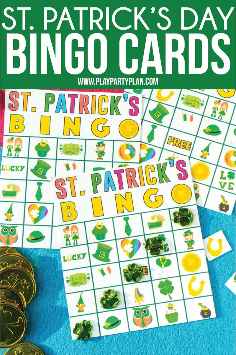 Free Printable St. Patrick&amp;#039;S Day Bingo (40 Cards) - Play Party Plan intended for Free Printable St Patrick&amp;amp;#039;s Day Bingo