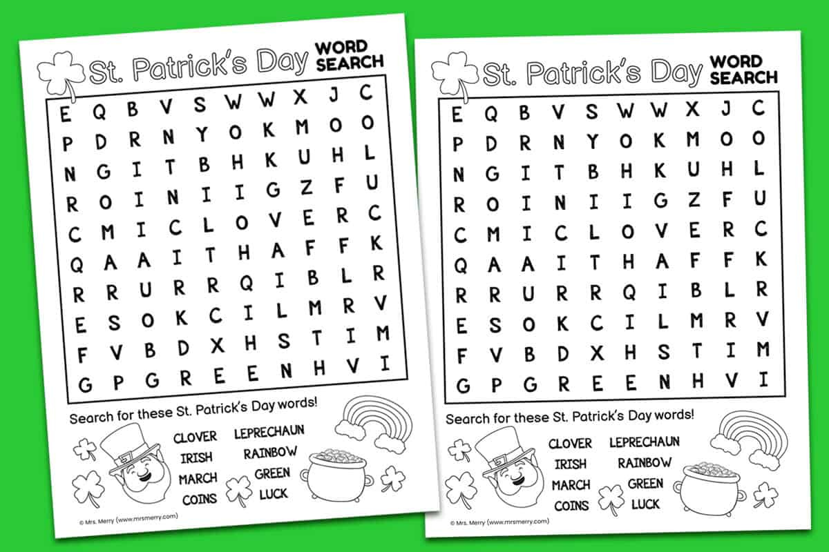 Free Printable St. Patrick&amp;#039;S Day Word Search Puzzle | Mrs. Merry with regard to Free Printable St Patrick&amp;amp;#039;s Day Word Search