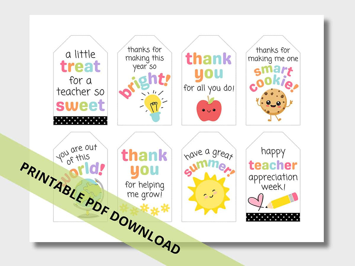 Free Printable Teacher Appreciation Gift Tags - Aubree Originals inside Free Printable Teacher Appreciation Tags