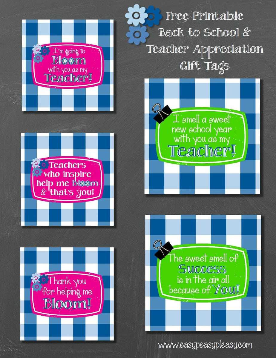 Free Printable Teacher Gift Tags And Gift Idea - Easy Peasy Pleasy for Teacher Gift Tags Free Printable