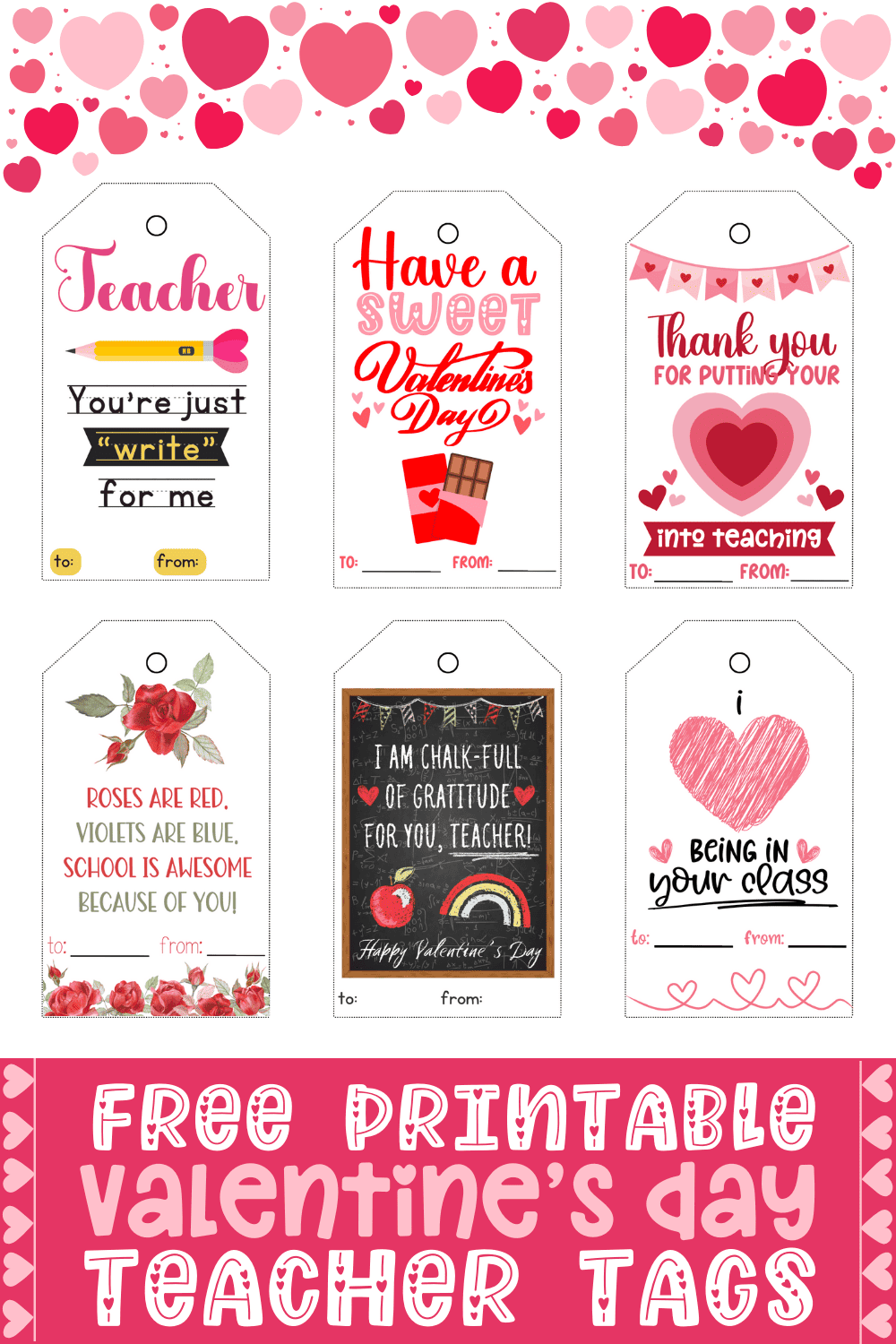 Free Printable Teacher Valentine Tags - Prudent Penny Pincher throughout Free Printable Teacher Valentine Tags