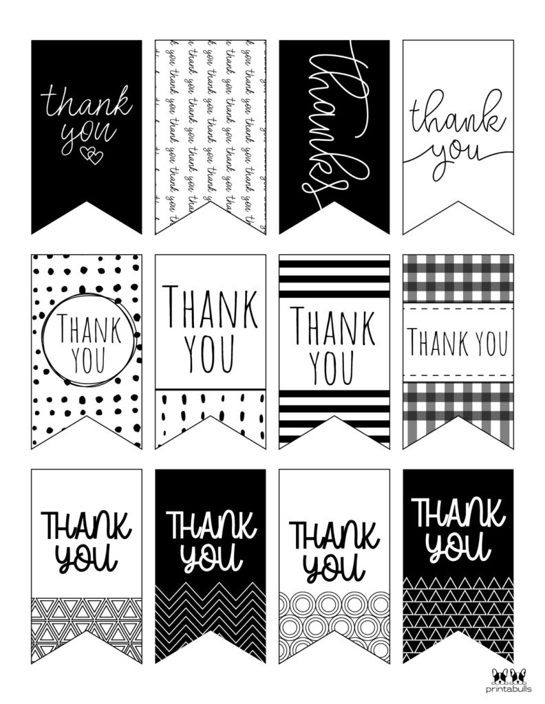 Free Printable Thank You Tags - 300 Tags | Printabulls regarding Free Thank You Tags Printable