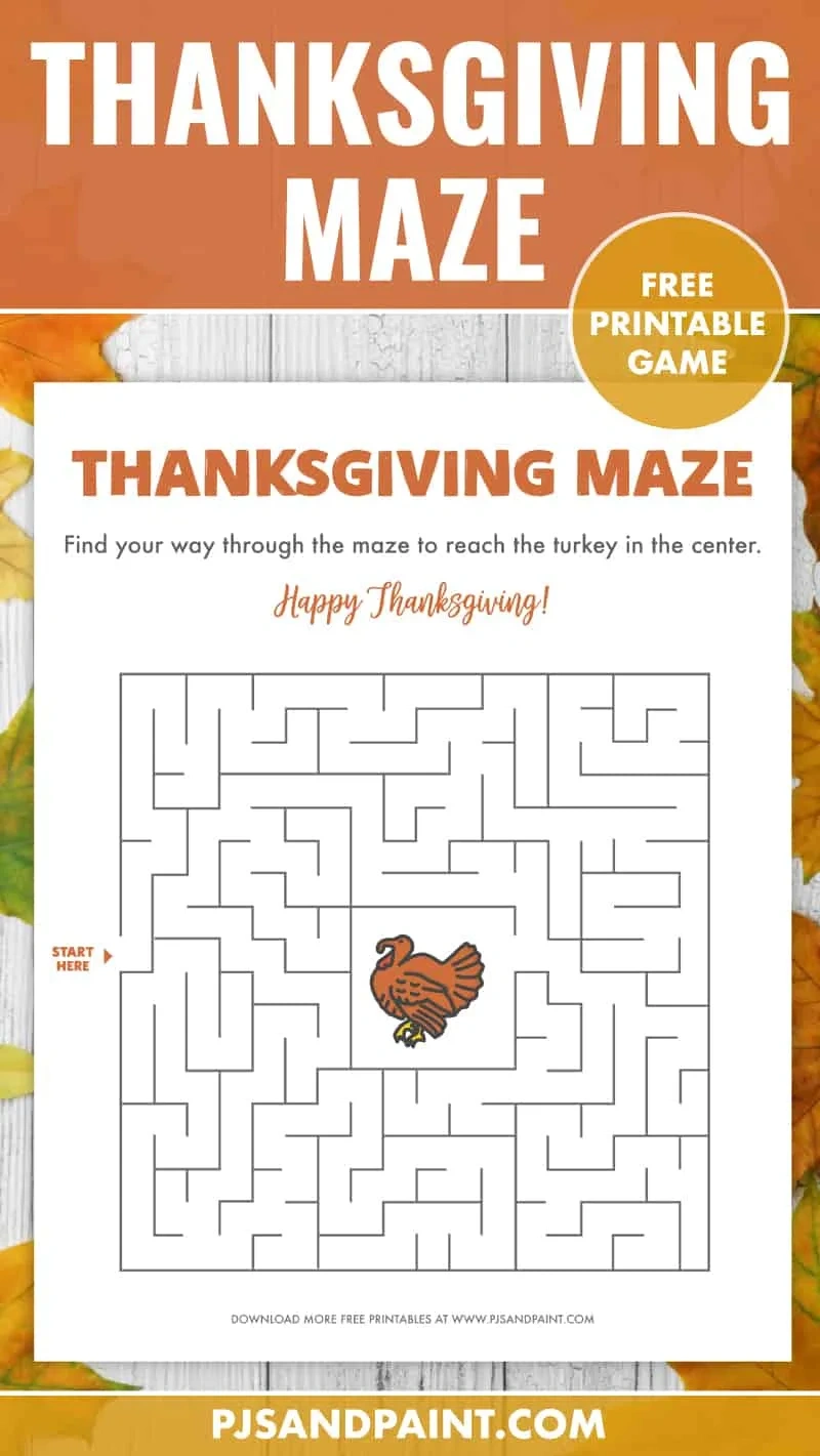 Free Printable Thanksgiving Maze - Thanksgiving Games And Activities pertaining to Free Printable Thanksgiving Mazes