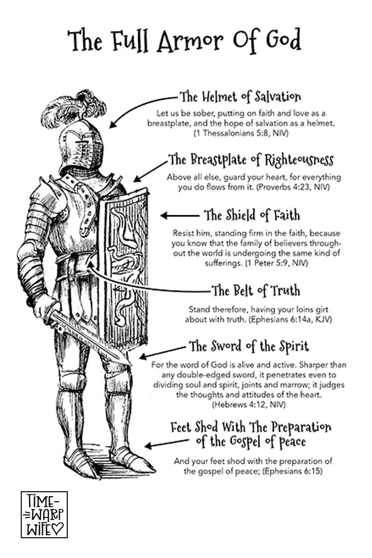 Free Printable - The Full Armor Of God | Inspirational Bible intended for Free Armor Of God Printables