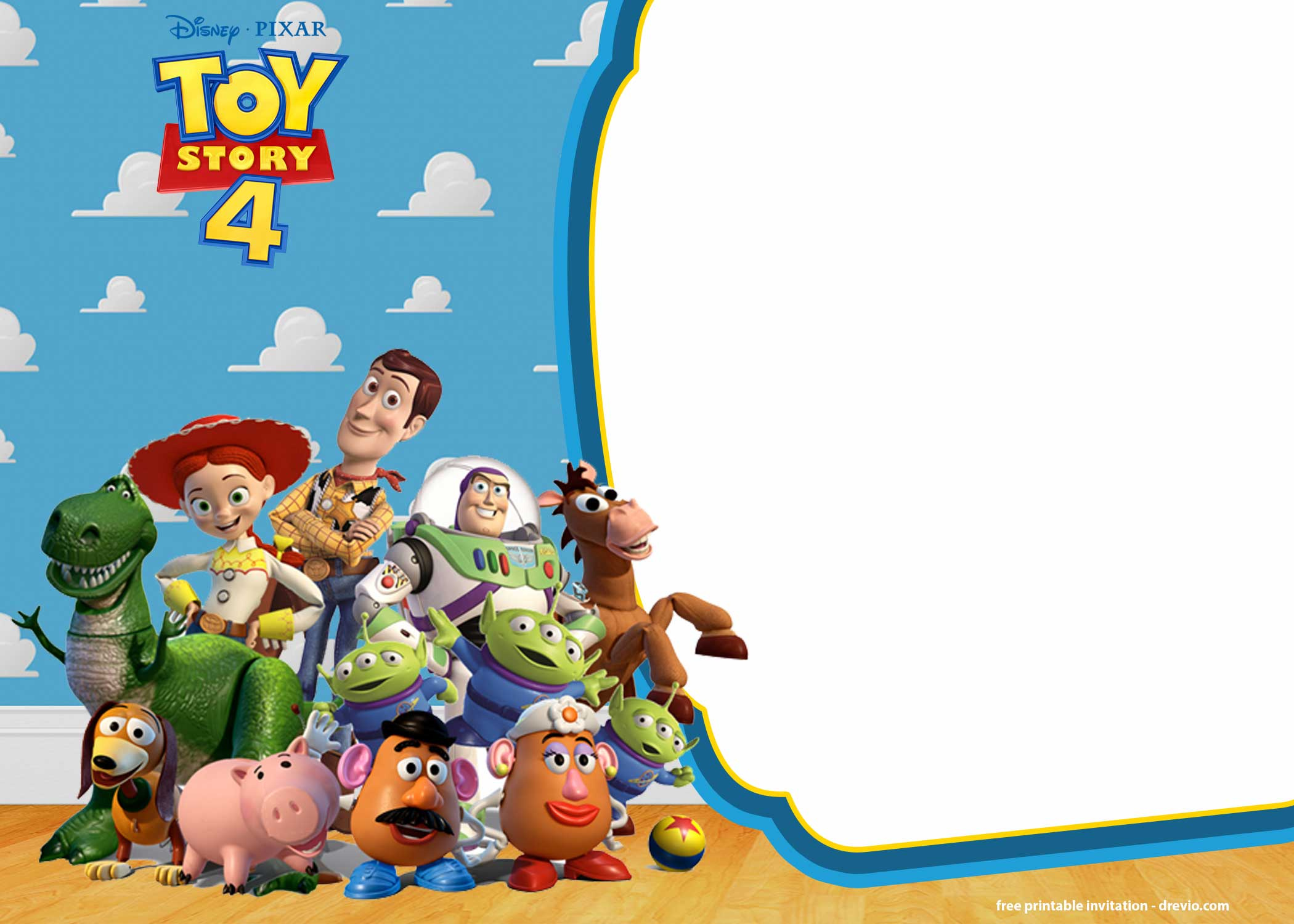 Free Printable Toy Story 4 Invitation Templates for Toy Story Invitations Free Printable