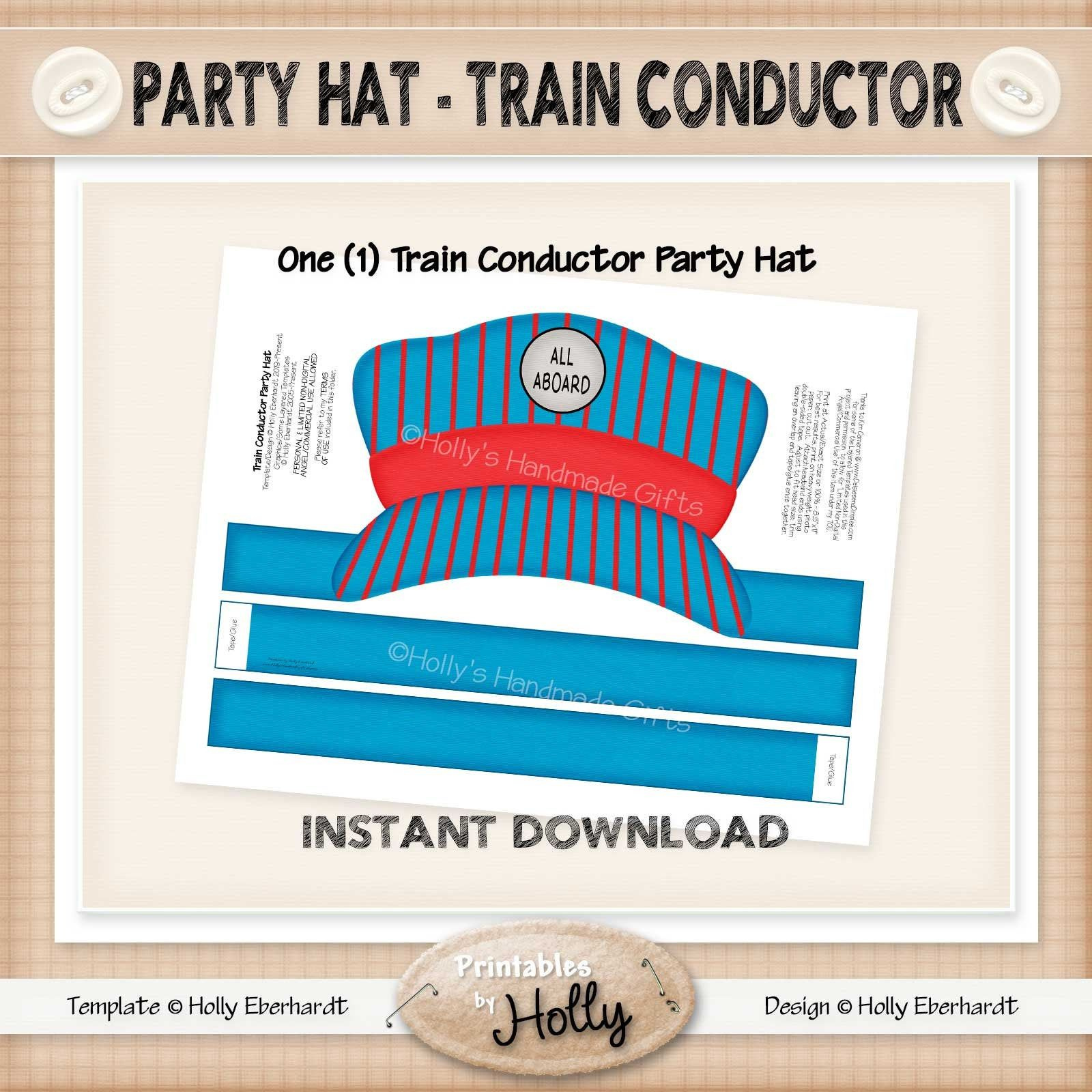 Free Printable Train Conductor Hat Template inside Free Printable Train Conductor Hat Template