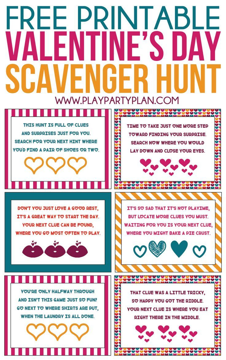 Free Printable Valentine&amp;#039;S Day Scavenger Hunt within Free Printable Valentine&amp;amp;#039;s Scavenger Hunt