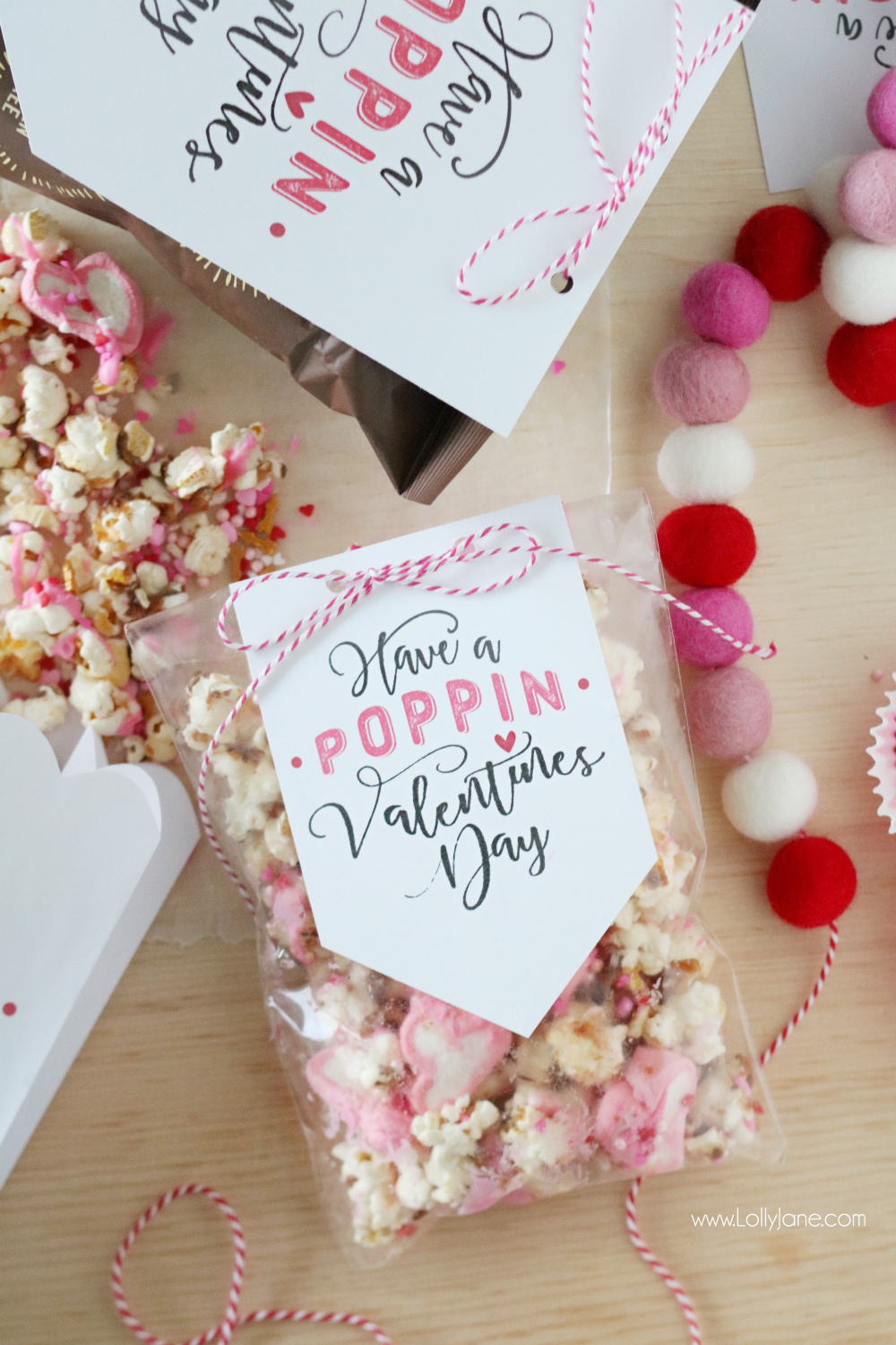 Free Printable Valentines Popcorn Tag for Free Popcorn Valentine Printable