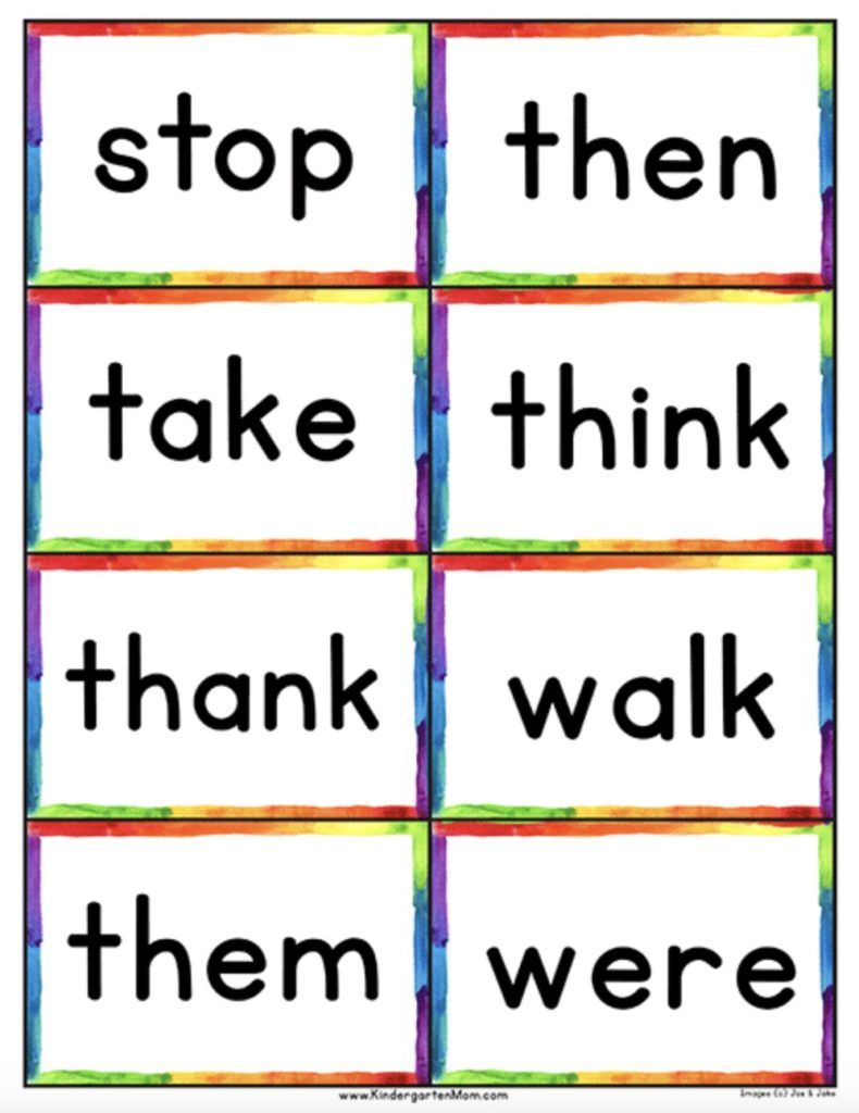 Free Printables For Kindergarten: Sight Word Help, 12 Ways intended for Free Printable Sight Words Flash Cards For Kindergarten